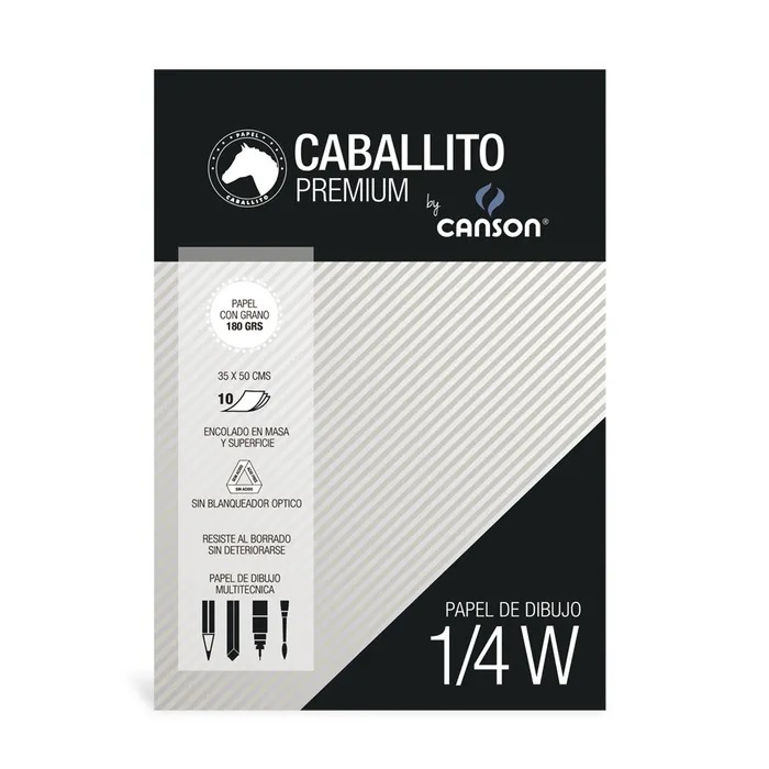 BLOC CANSON 180 GR 1/4 W 35 X 50 CM 10 HOJAS