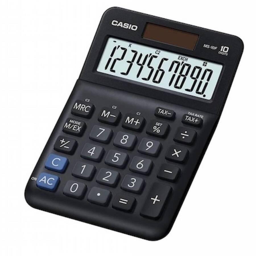 MS-10 CASIO ESCRITORIO 10 DÍGITOS TAX