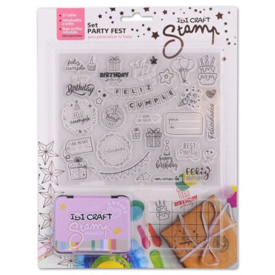 SET SELLOS CRISTAL+BASE+ALMOHADILLA SET PARTY IBI CRAFT
