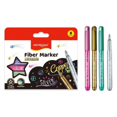 MARCADORES KR PERMANENTE X 8 COLORES METAL