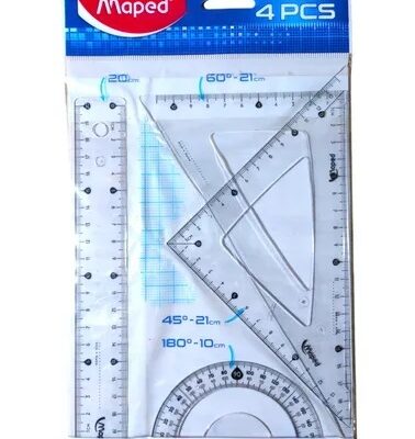 JUEGO DE GEOMETRIA MAPED 20 CM