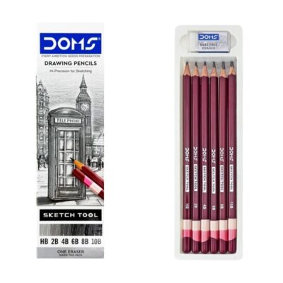 SET X6 LAPICES GRADUADOS DOMS + GOMA