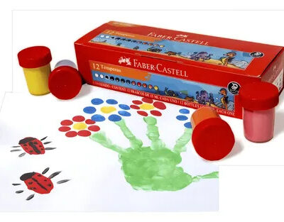 TEMPERA CAJA X 12 SURTIDAS FABER
