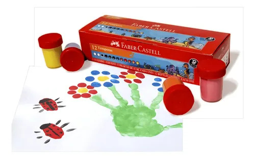 TEMPERA CAJA X 12 SURTIDAS FABER