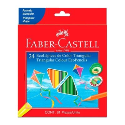 LÁPICES DE COLORES FABER X 24 COLORES TRIANGULAR