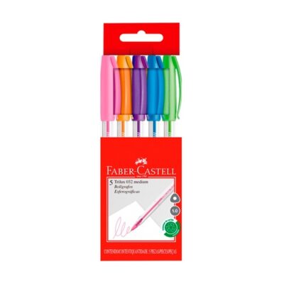 BOLÍGRAFO FABER TRILUX COLORES X 5 COLORES
