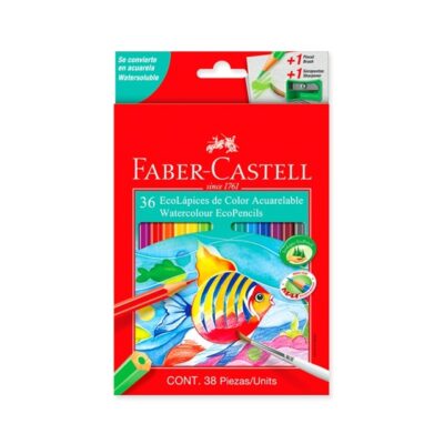 LÁPICES DE COLORES FABER X 36 ACUARELABLES