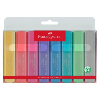 MARCADOR FABER X 8 SUPER FLUO PASTEL