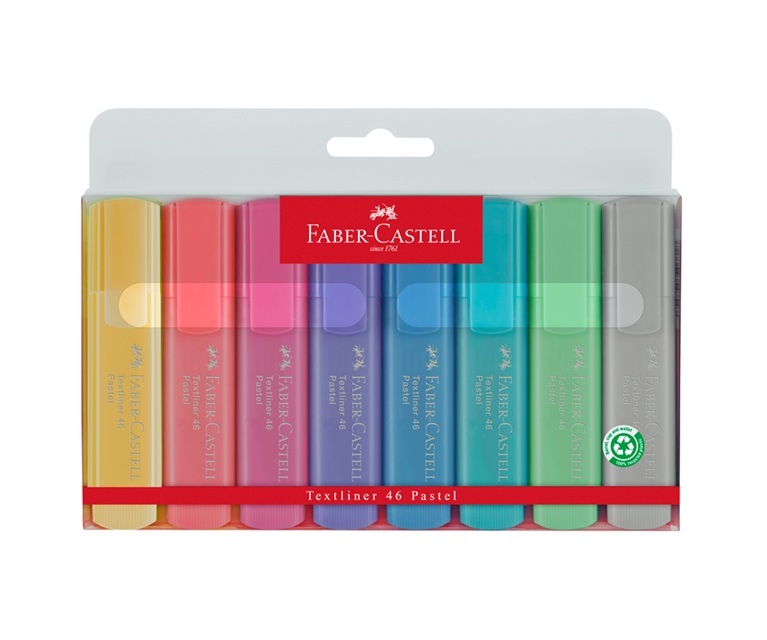 MARCADOR FABER X 8 SUPER FLUO PASTEL