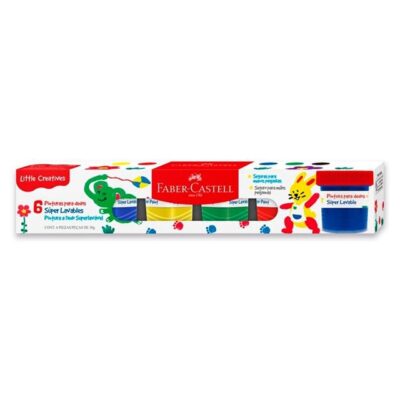 CAJA DACTILOPINTURAS X 6 FABER CASTELL
