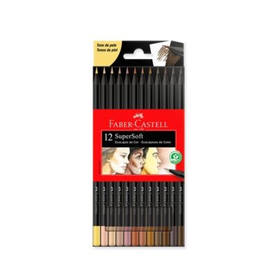 LÁPICES DE COLORES FABER SUPER SOFT X 12 COLORES PIEL