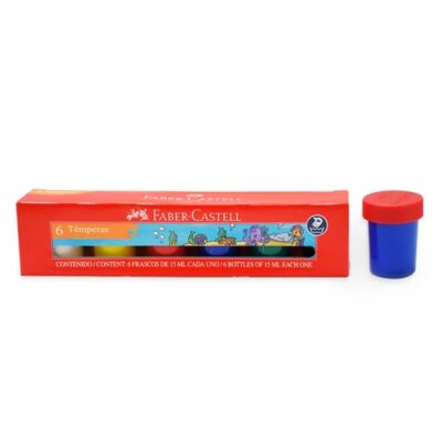 TEMPERA CAJA X 06 SURTIDAS FABER