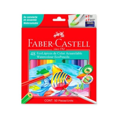 LÁPICES DE COLORES FABER X 48 ACUARELABLES
