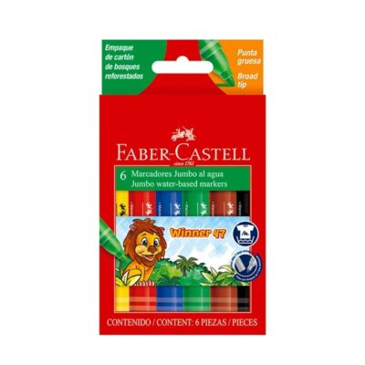 MARCADOR FABER GRUESO X 06 COLORES