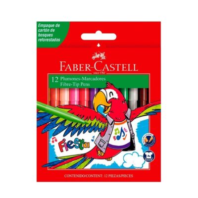 MARCADOR FABER FINO X 12 COLORES