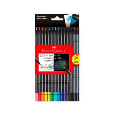LÁPICES DE COLORES FABER SUPER SOFT X 12