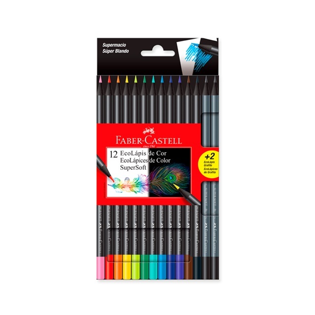 LÁPICES DE COLORES FABER SUPER SOFT X 12