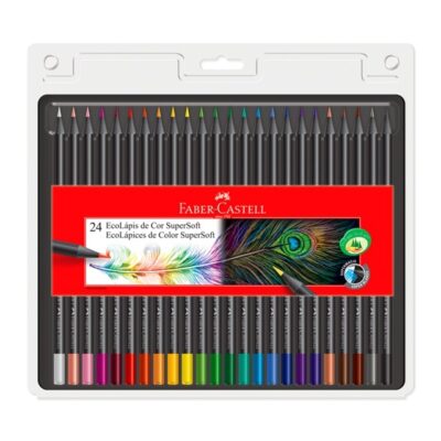 LÁPICES DE COLORES FABER SUPER SOFT X 24