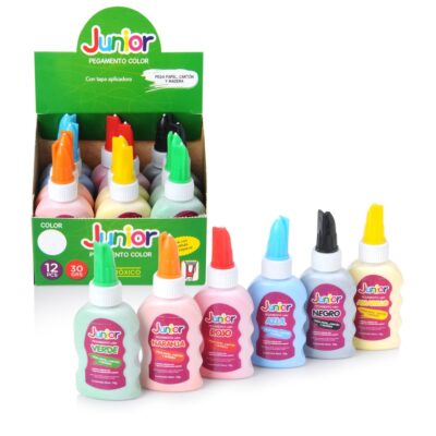 COLA VINÍLICA JUNIOR COLOR 30 GR 6 COLORES