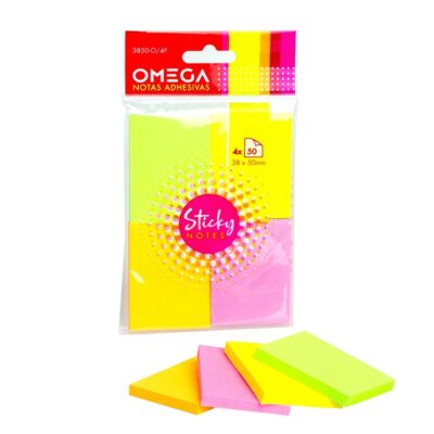 BLOC ADHESIVO 51 X 38 MM X 200 HOJAS FLUO X4